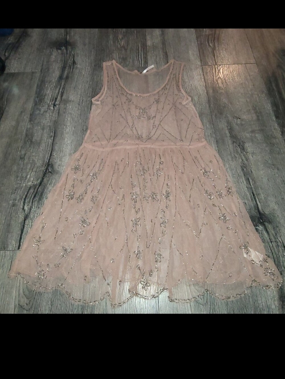 Free People "Starry Night" Beaded Slip Dress - Picture 2 of 6